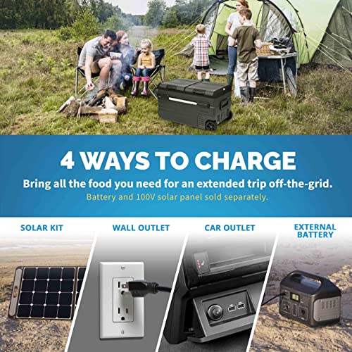 80 Qt. Electric Car Camping Cooler with Dual Zone Fridge and Freezer R950