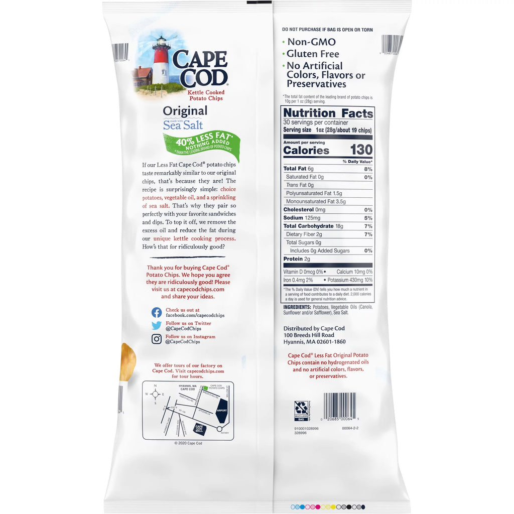 Less Fat Original Kettle Cooked Chips, 30 oz V2354