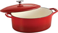 Enameled Cast Iron Covered Dutch Oven 7-Quart Gradated Red G509