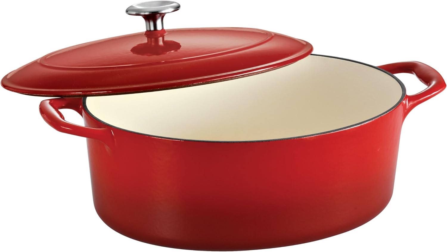 Enameled Cast Iron Covered Dutch Oven 7-Quart Gradated Red G509