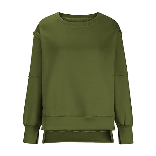 Oversized Long Sleeve Pullover Sweatshirt I4806