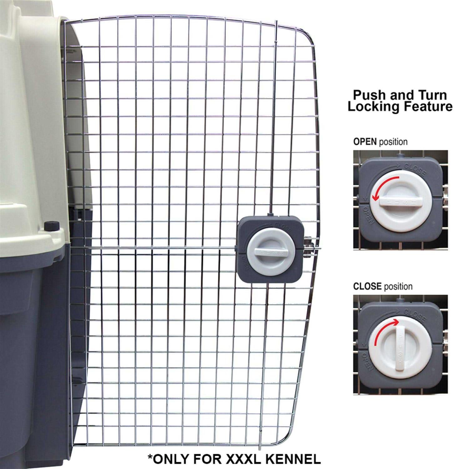Plastic Rolling Wire Door Travel Dog Crate A683