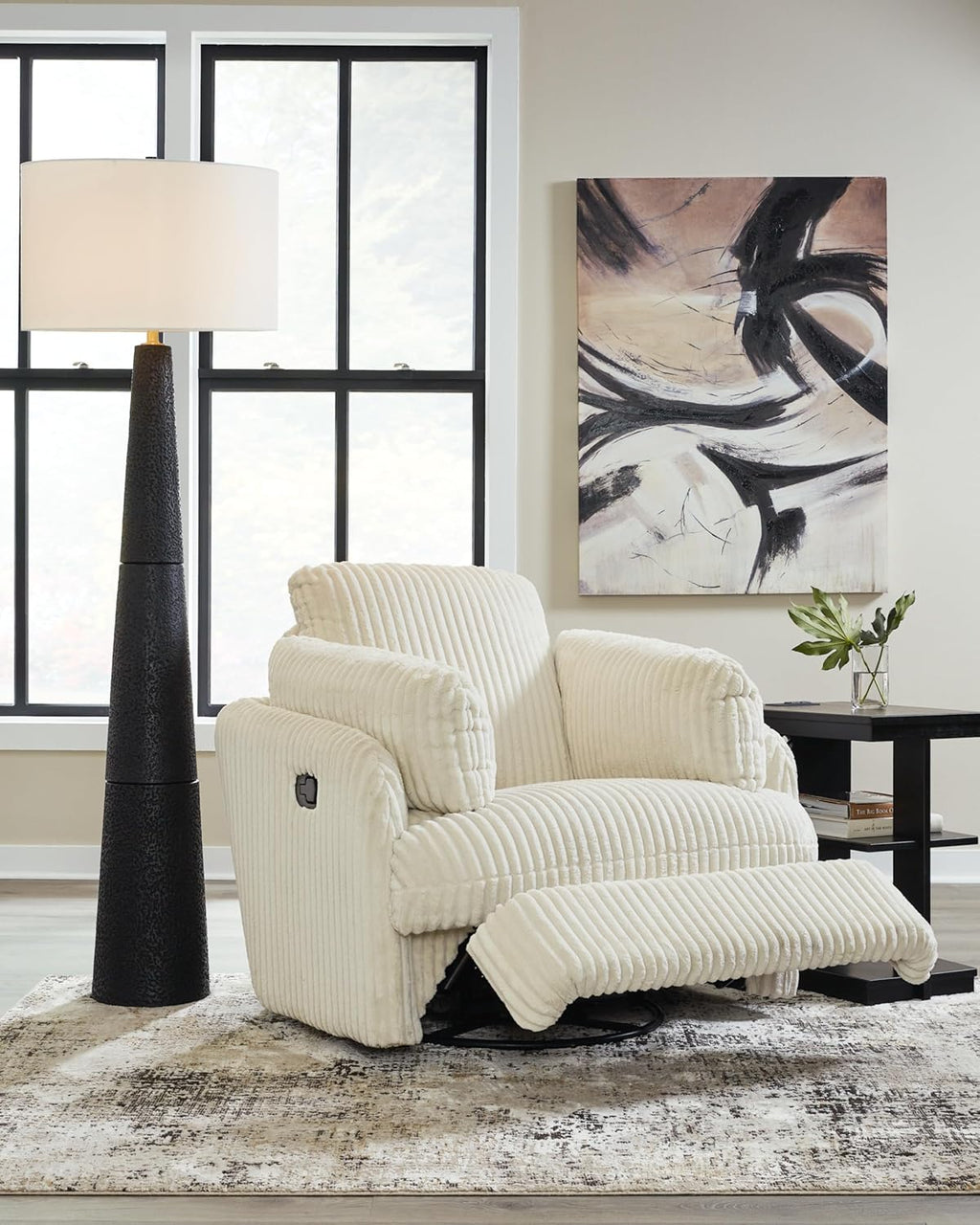 White Swivel Glider Recliner Y70612