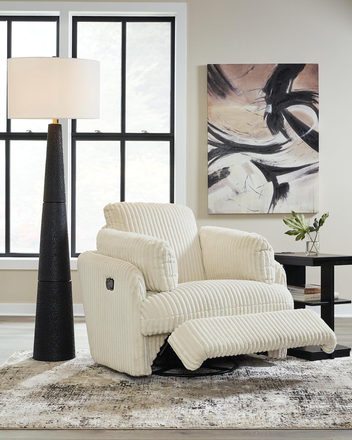 White Swivel Glider Recliner Y70612