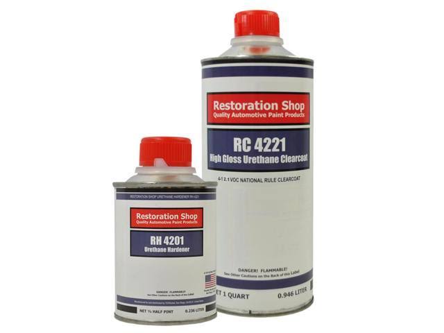 Gray Metallic Urethane Basecoat Clearcoat Car Auto Paint Complete Medium Quart Kit E331904