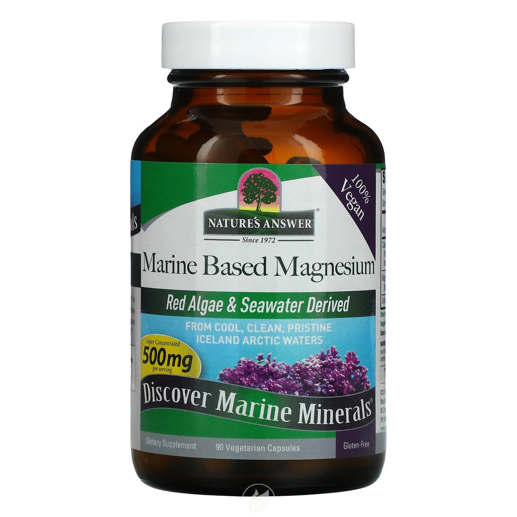 90 Vegetarian Capsules Marine Based Magnesium 500 Mg Pack of 2 B28096