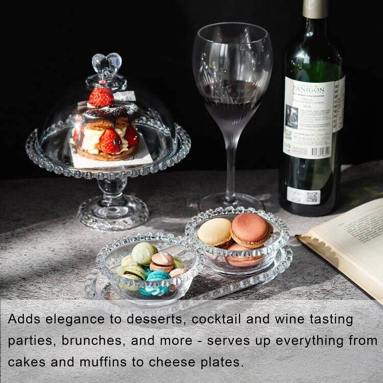 Clear Glass Cake Plate with Dome G574