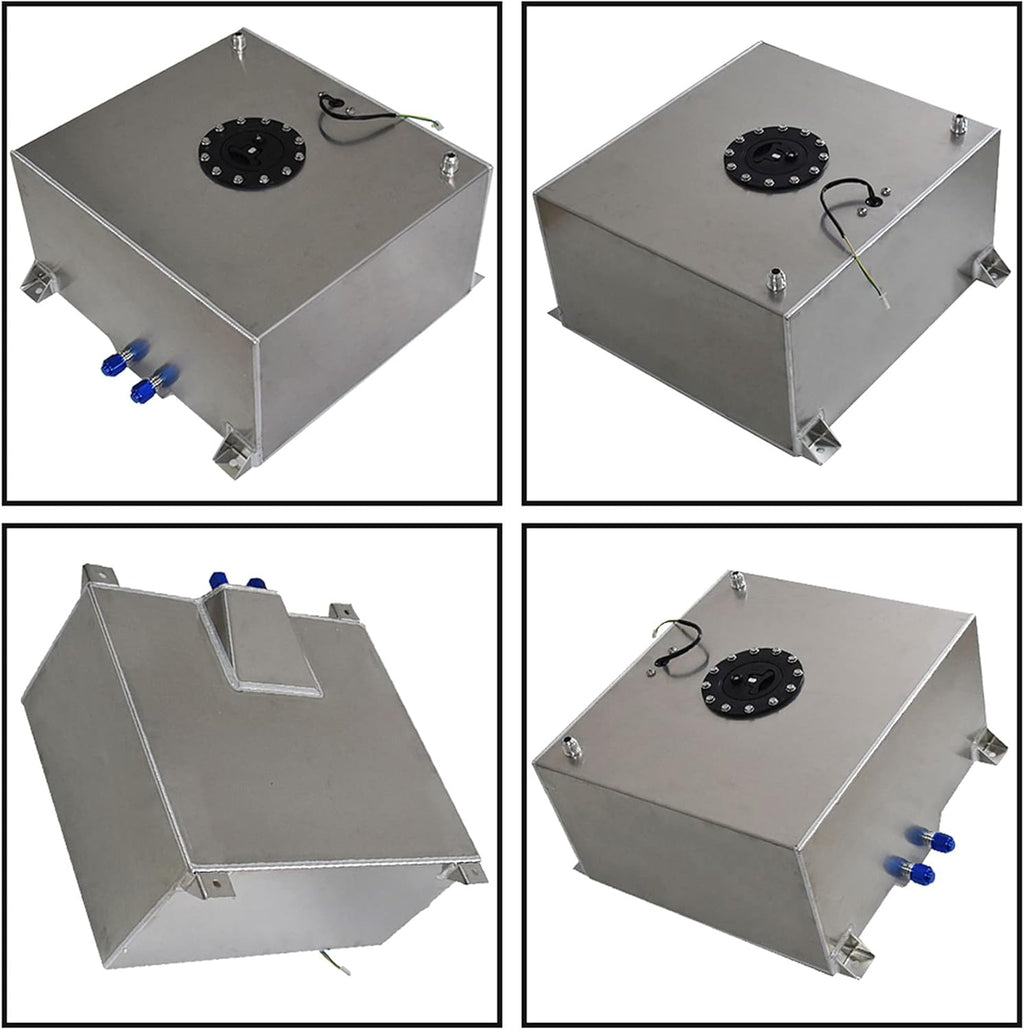 15 Gallon Polished Aluminum Fuel Cell Tank with Level Sender S608363