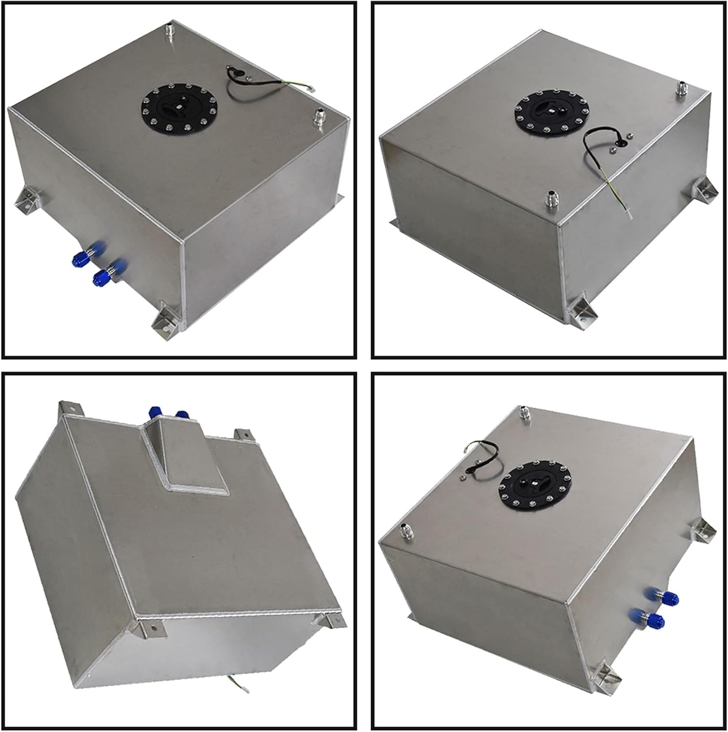 15 Gallon Polished Aluminum Fuel Cell Tank with Level Sender S608363
