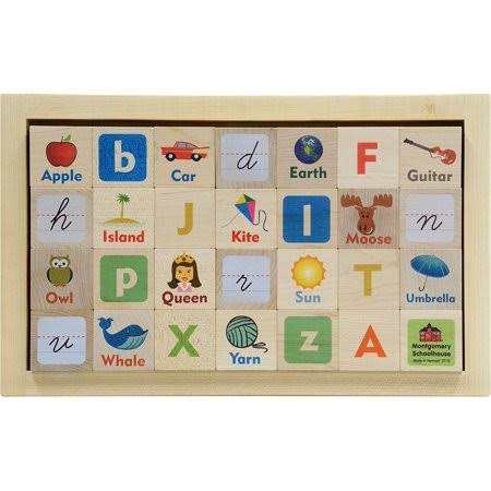 ABC Blocks in Wood Tray S3569