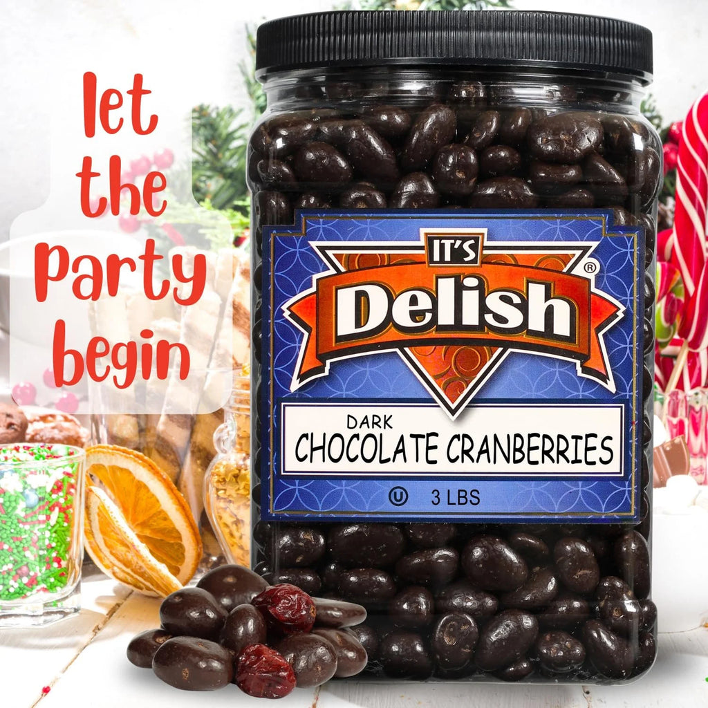 Dark Chocolate Covered Cranberries 3 LBS V888