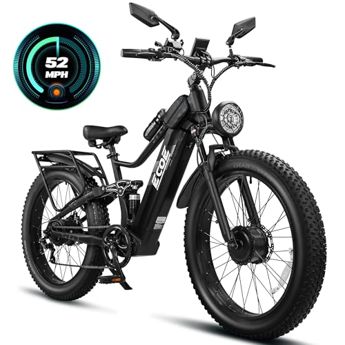 5000W Dual Motor Electric Bike with 60V 32AH Battery 26x4 Fat Tire Full Suspension 7-Speed Gear Z110687