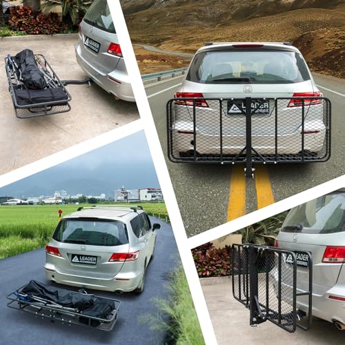 60"x24"x6" Folding Cargo Carrier Hitch Mount F654746