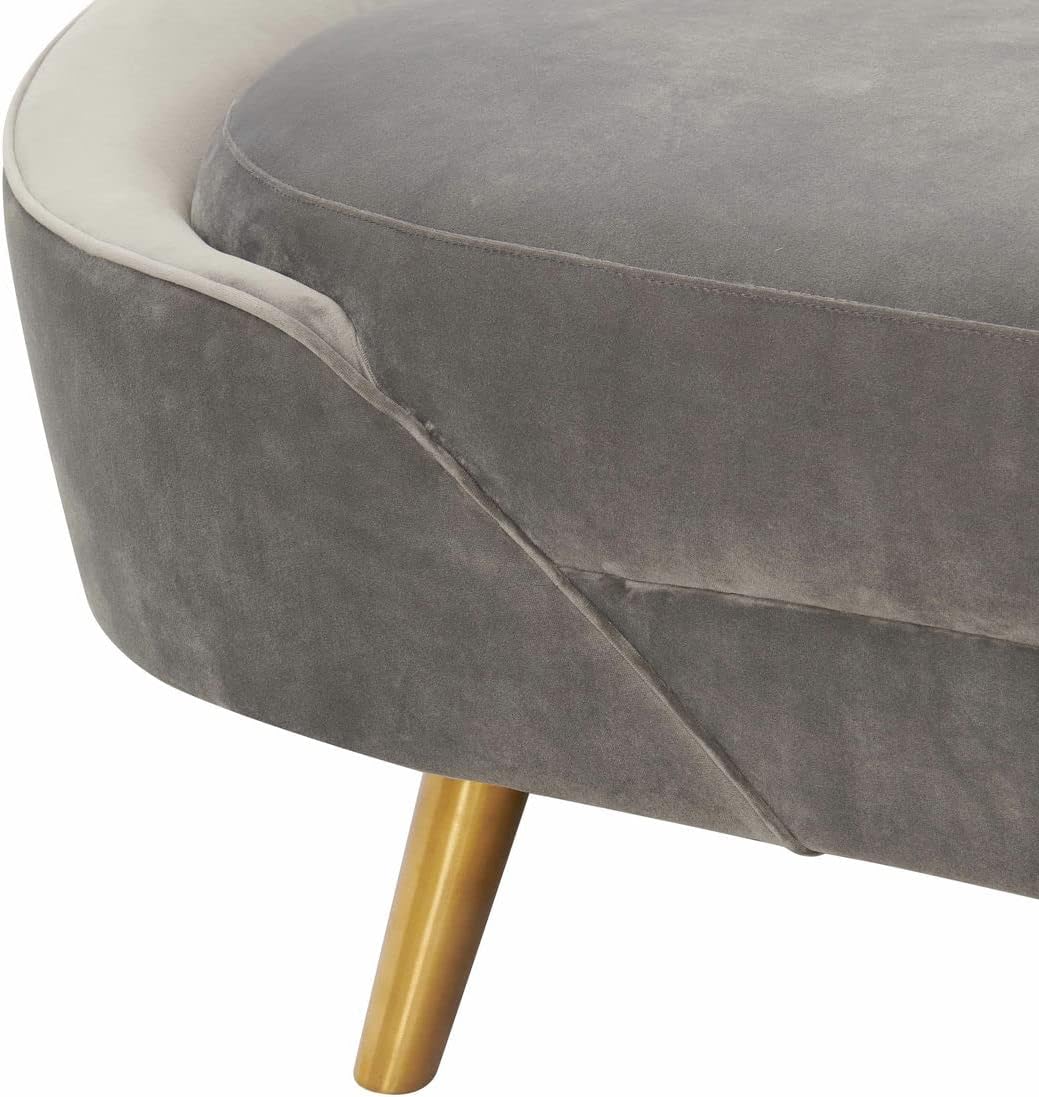 Gray Velvet Upholstered Sofa B3620
