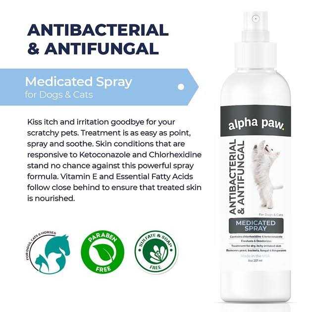 Antibacterial & Antifungal Medicated Pet Spray H918