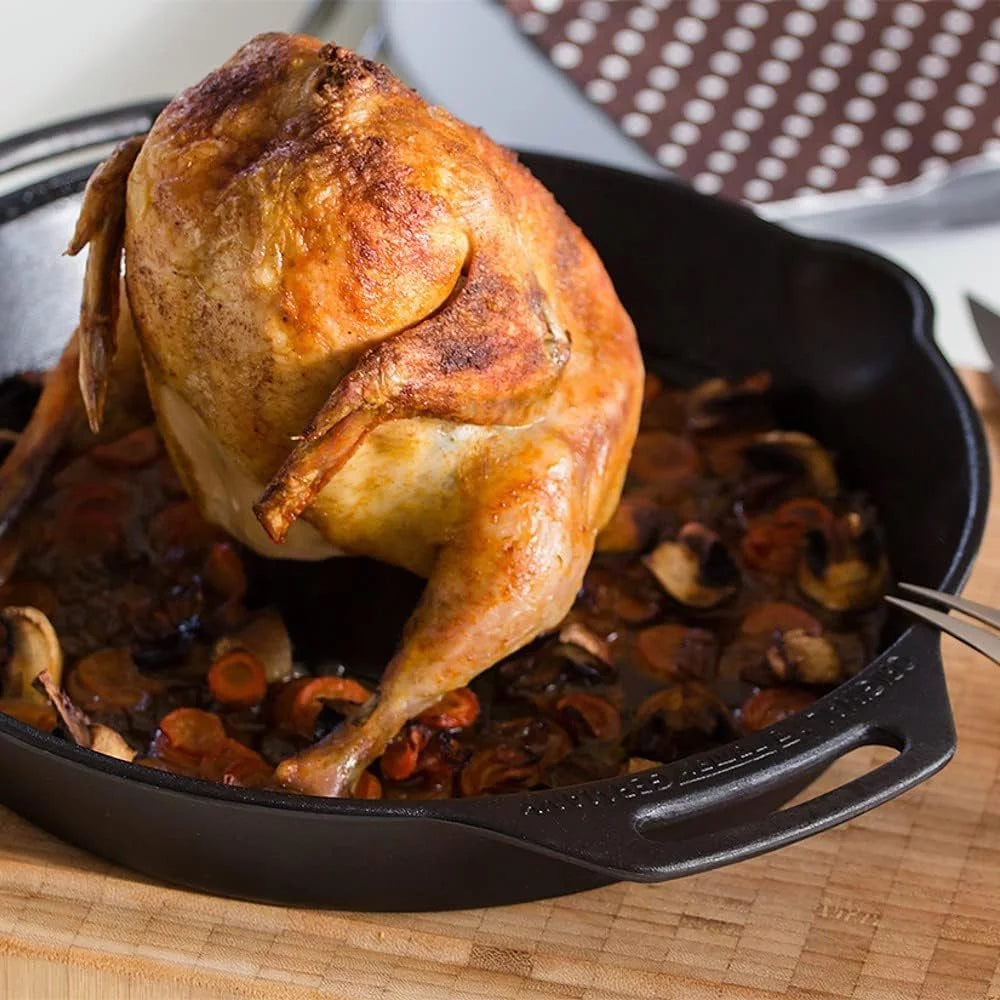 Cast Iron Roaster Pan, 11.8" X 11.8" X 3.9" Q789