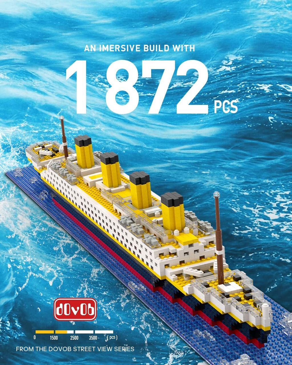 1872 Piece Mini Bricks Building Set with 2 Figure A37835