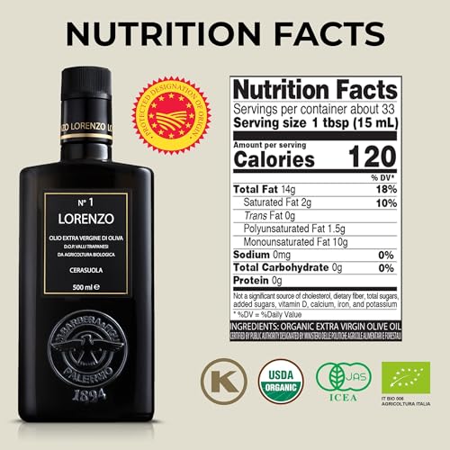 Organic Sicilian Extra Virgin Olive Oil, 16.9-Ounce W78649