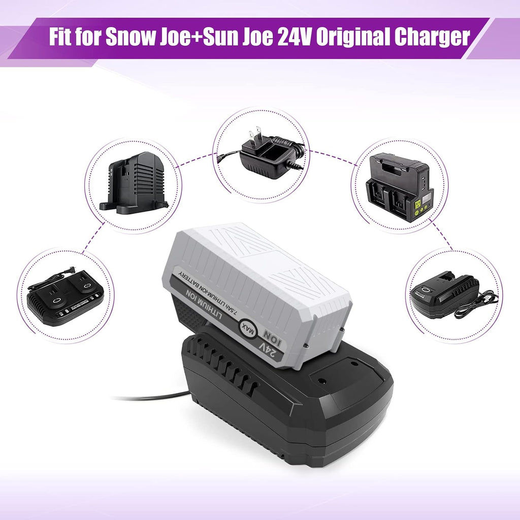2Packs 7500mAh Li-ion Battery for 24V Cordless Snow Blower I11710