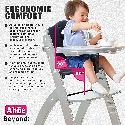 Mahogany Wood Olive Cushion Convertible High Chair D913100