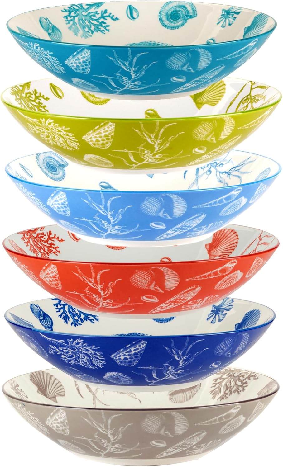 Set of 6 Multicolor 40oz. Bowls T4416