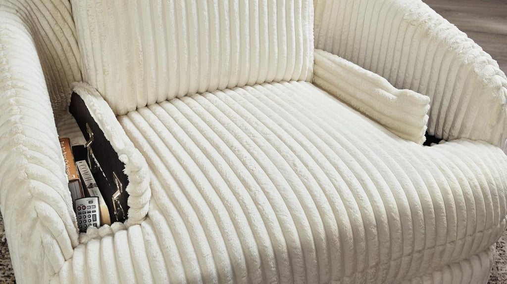 White Swivel Glider Recliner Y70612