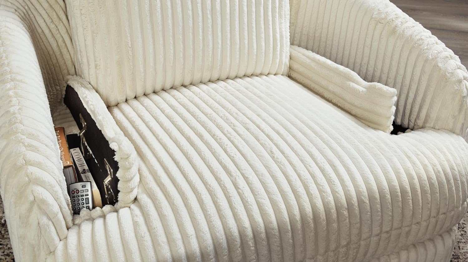 White Swivel Glider Recliner Y70612