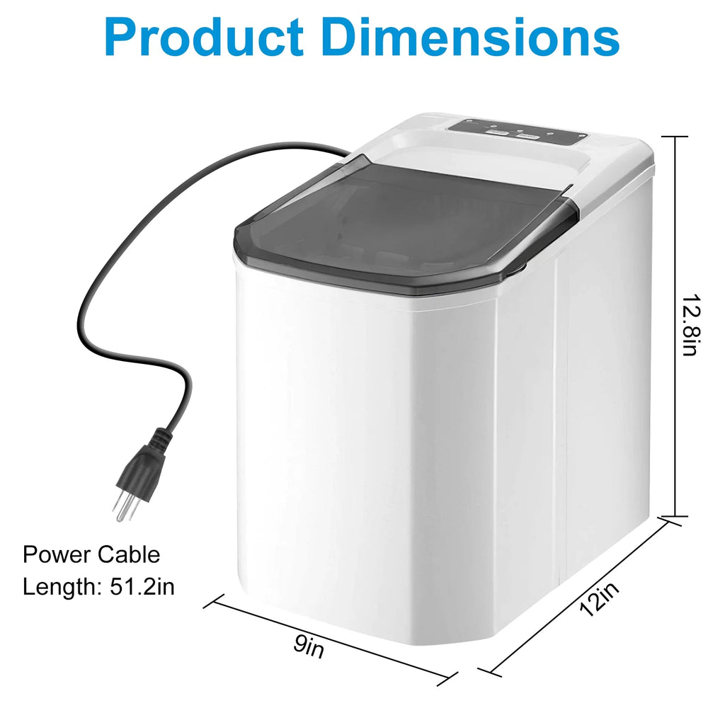 White Portable Countertop Ice Maker G9487