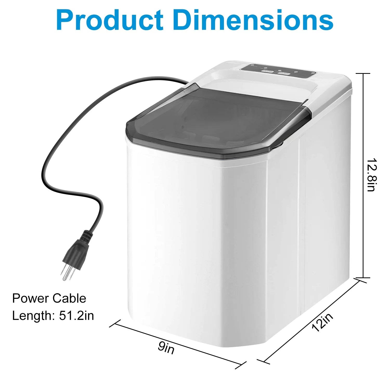 White Portable Countertop Ice Maker G9487