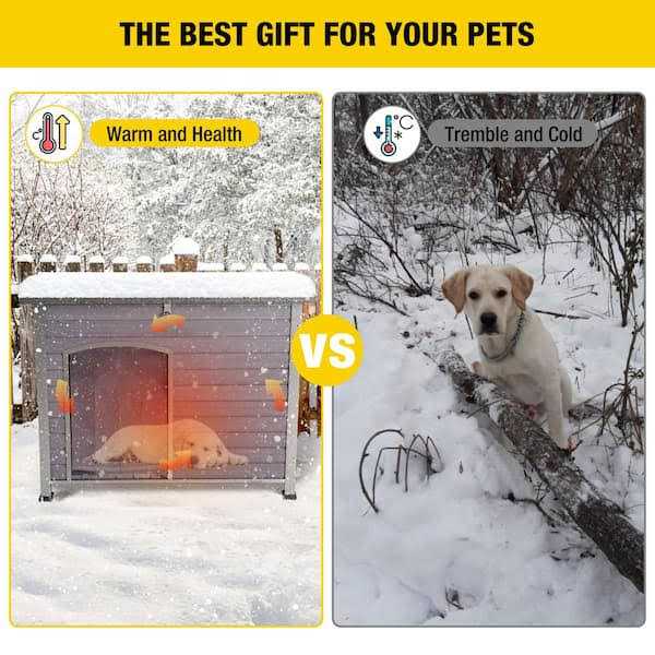 Insulated Outdoor Dog House with Waterproof Roof R606380