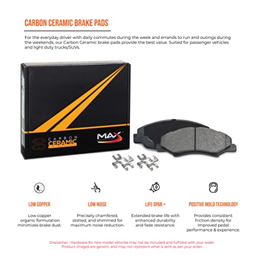 Rear Brake Kit with Geomet Coated Disc Brake Rotors and Ceramic Brake Pads O2602