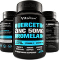 Quercetin with Bromelain 500mg Capsules, Vitamin C, Zinc 50mg, Vitamin D3 5000 IU D93027