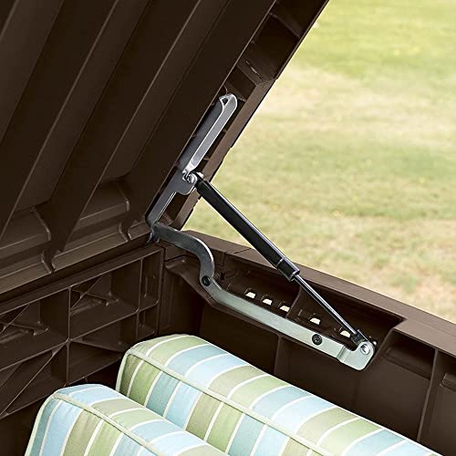 Brown 110 Gallon Waterproof Plastic Storage Deck Box Y3774
