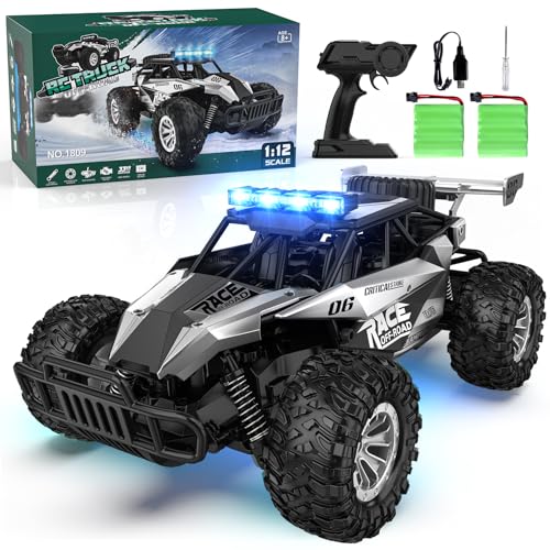 2.4GHz 1:12 Monster RC Truck with LED Headlight and Rechargeable Battery T945459
