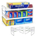 Expandable 3 Tier Kitchen Wrap Box Organizer Rack Q47928