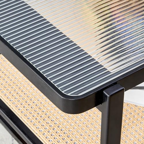 41.3 Inch Rectangle Wooden Coffee Table with Storage K838659