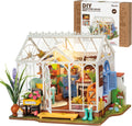 Miniature House Kit, Mini Greenhouse Dollhouse Building Model Z627