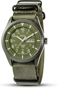 Army Green Analog Quartz Wrist Watch with Nylon Band F245317