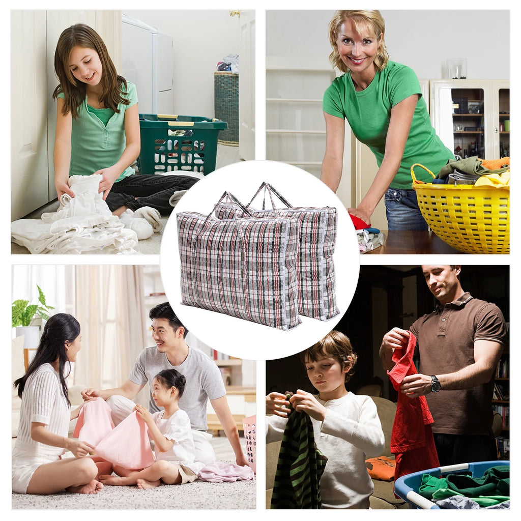 2 Pcs Black Large Clothes Storage Bag Basket Y369660
