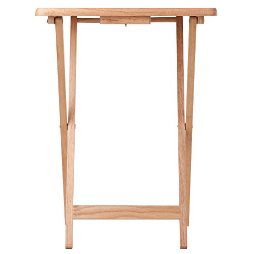 Set of 2 Foldable Snack Tables, 26", Natural H3699
