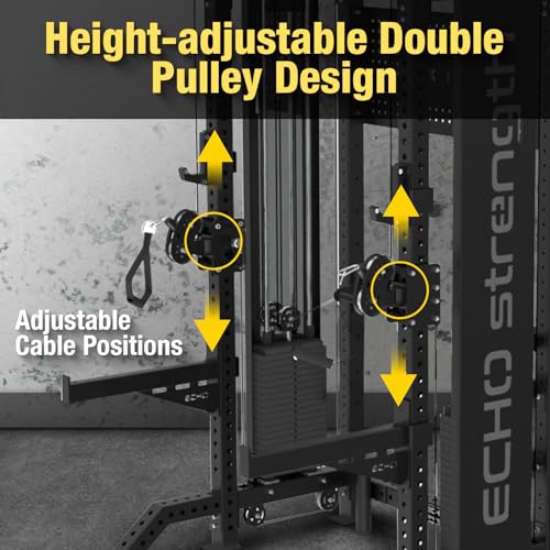 Commercial Functional Trainer Cable Machine with Dual Weight Stacks D978652