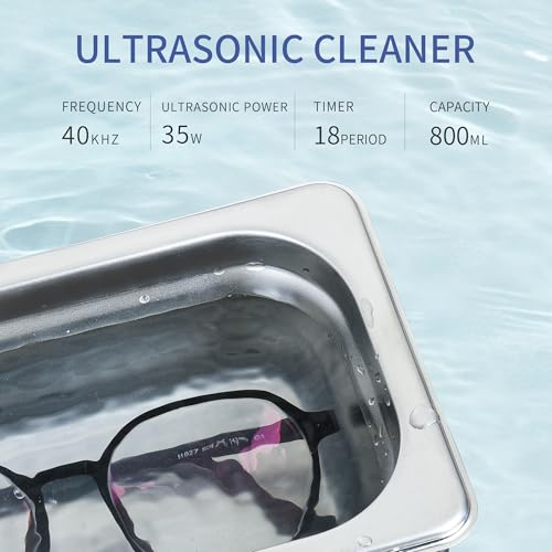 800ml 40kHz Digital Ultrasonic Cleaner Y99386