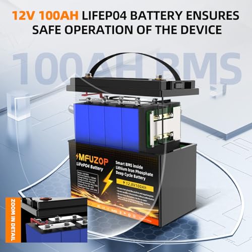 12V 100Ah LiFePO4 Battery with 100A BMS P9308