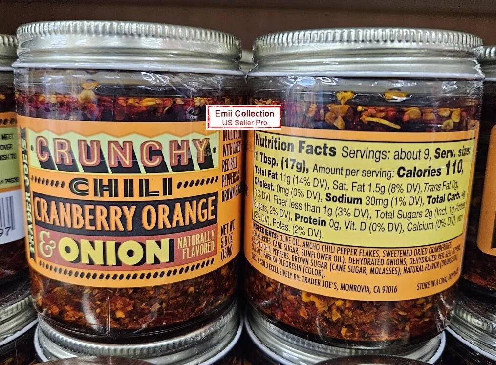 Crunchy Chili Cranberry Orange Onion 5.6oz 159g (2 Bottles) F117250