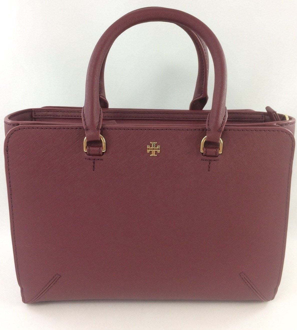 Leather Shoulder Handbag In Imperial Garnet V160107