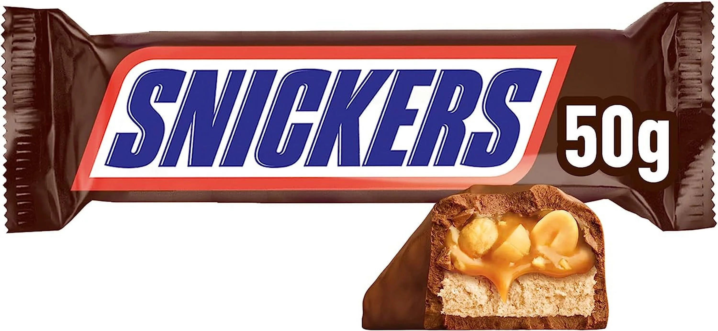 24 bars x 50g Chocolate Covered Caramel Peanuts Candy Bar X85024