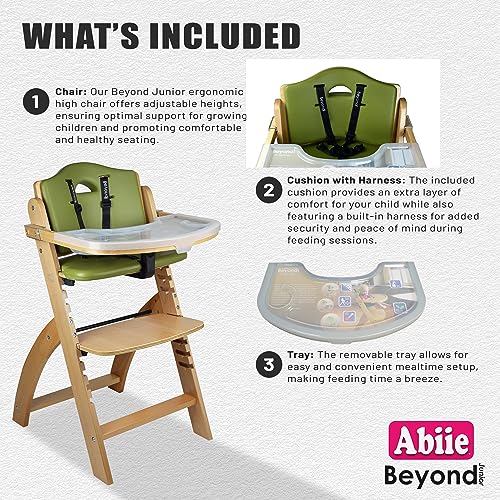 Mahogany Wood Olive Cushion Convertible High Chair D913100