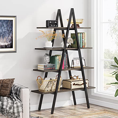 4-Tier Industrial Ladder Bookshelf T6210