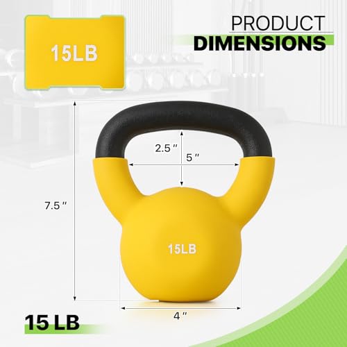 Neoprene Coated Solid Cast Iron Kettlebell T3382