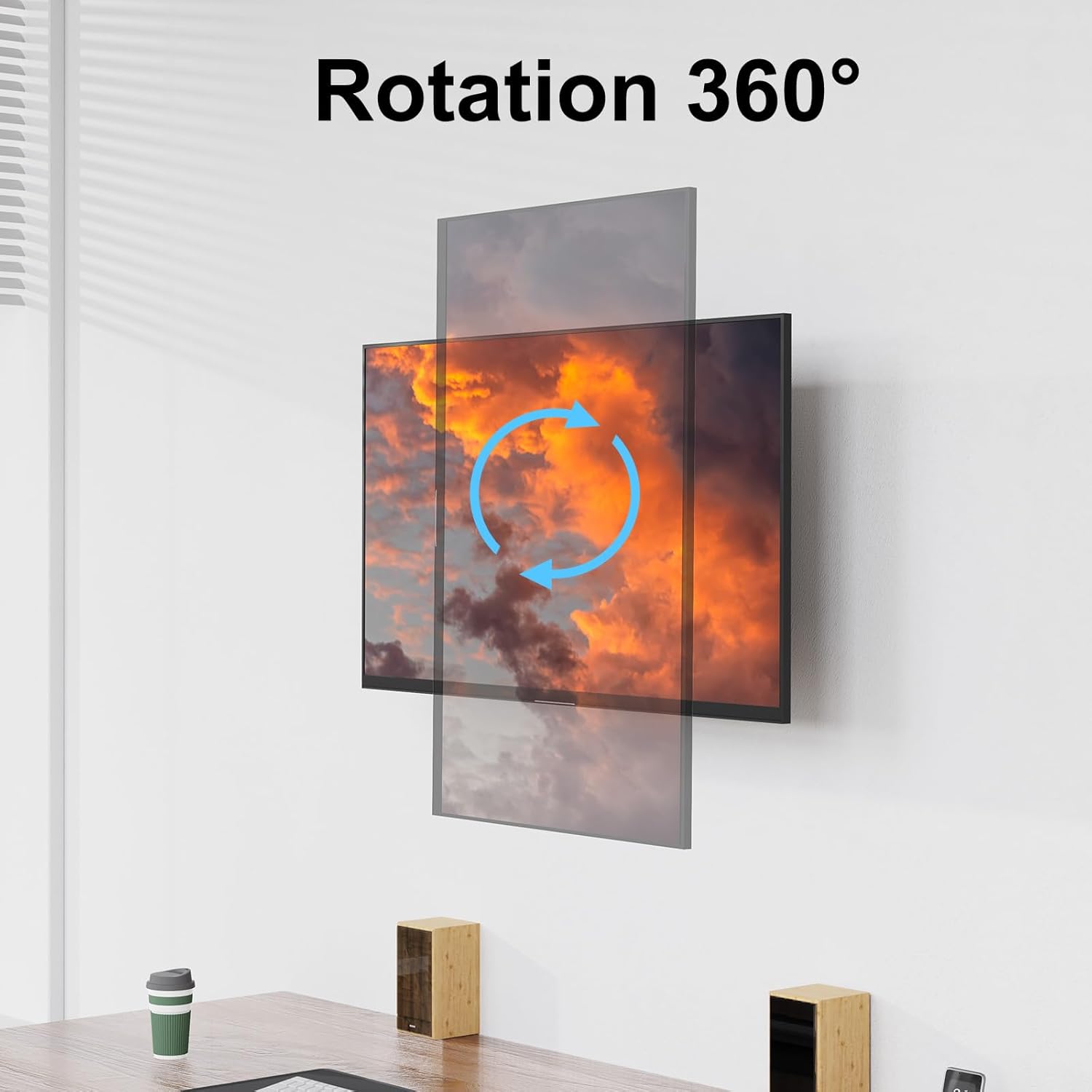 Monitor Wall Mount for Max 35 Inch Screen, Full Motion Gas Spring Arm B1770